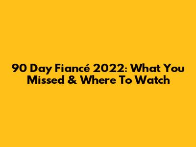 90 Day Fiancé 2022: What You Missed & Where To Watch