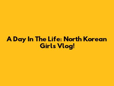 A Day In The Life: North Korean Girl's Vlog!