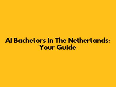 AI Bachelor's In The Netherlands: Your Guide