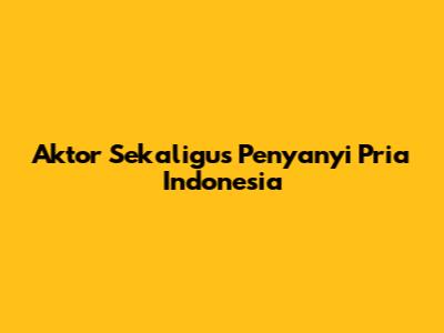 Aktor Sekaligus Penyanyi Pria Indonesia