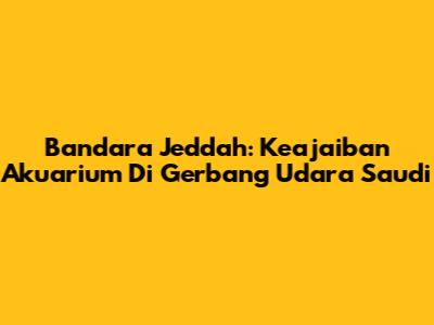 Bandara Jeddah: Keajaiban Akuarium Di Gerbang Udara Saudi