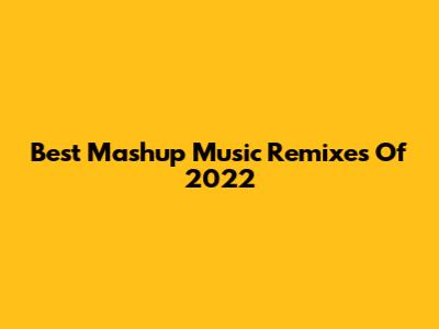 Best Mashup Music Remixes Of 2022