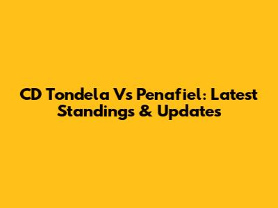 CD Tondela Vs Penafiel: Latest Standings & Updates