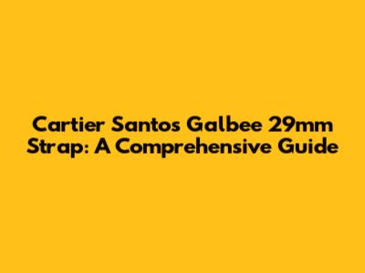 Cartier Santos Galbee 29mm Strap: A Comprehensive Guide