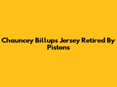Chauncey Billups' Jersey Retired By Pistons