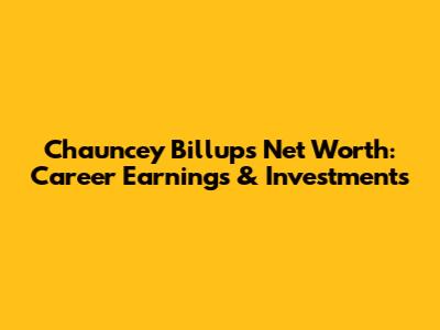 Chauncey Billups Net Worth: Career Earnings & Investments