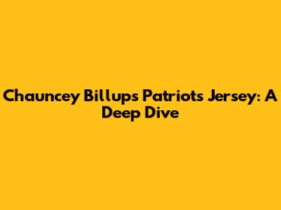 Chauncey Billups Patriots Jersey: A Deep Dive