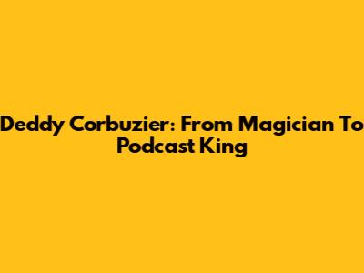 Deddy Corbuzier: From Magician To Podcast King