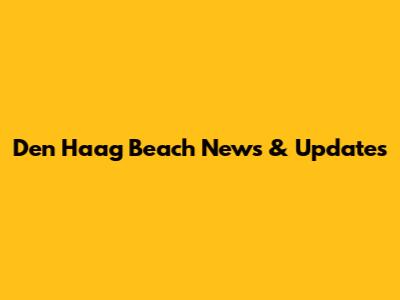 Den Haag Beach News & Updates
