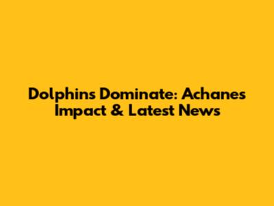 Dolphins Dominate: Achane's Impact & Latest News