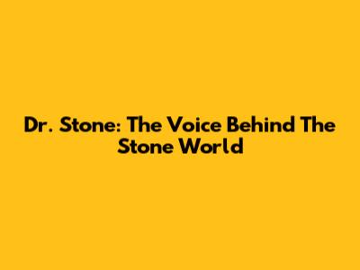 Dr. Stone: The Voice Behind The Stone World