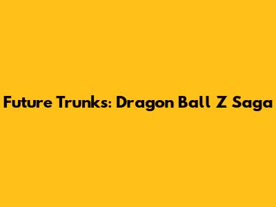 Future Trunks: Dragon Ball Z Saga