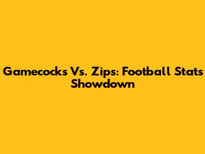 Gamecocks Vs. Zips: Football Stats Showdown