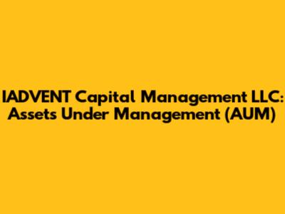 IADVENT Capital Management LLC: Assets Under Management (AUM)
