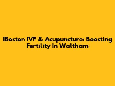 IBoston IVF & Acupuncture: Boosting Fertility In Waltham