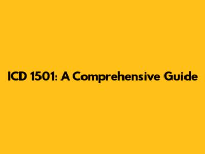 ICD 1501: A Comprehensive Guide