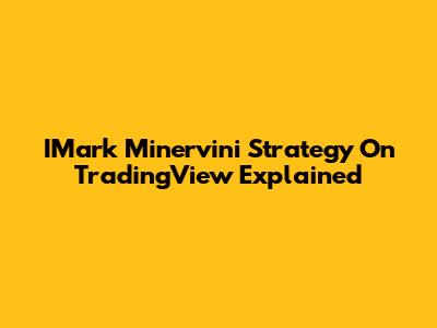 IMark Minervini Strategy On TradingView Explained
