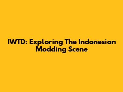 IWTD: Exploring The Indonesian Modding Scene