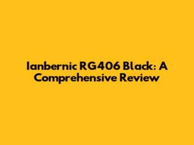 Ianbernic RG406 Black: A Comprehensive Review