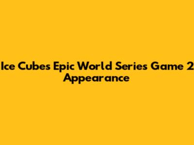 Ice Cube's Epic World Series Game 2 Appearance