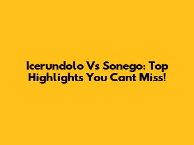 Icerundolo Vs Sonego: Top Highlights You Can't Miss!