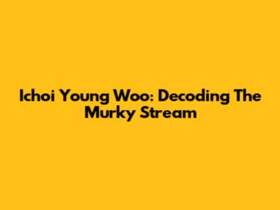 Ichoi Young Woo: Decoding The Murky Stream