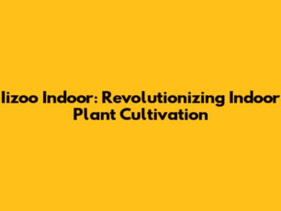 Iizoo Indoor: Revolutionizing Indoor Plant Cultivation