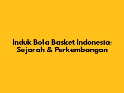 Induk Bola Basket Indonesia: Sejarah & Perkembangan