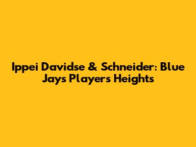 Ippei Davidse & Schneider: Blue Jays Players Heights