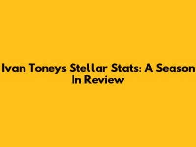 Ivan Toney's Stellar Stats: A Season In Review