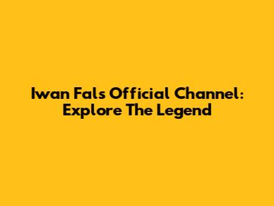 Iwan Fals Official Channel: Explore The Legend