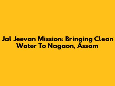 Jal Jeevan Mission: Bringing Clean Water To Nagaon, Assam