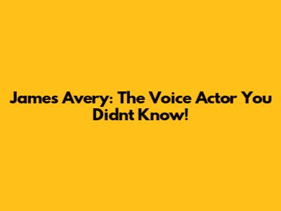 James Avery: The Voice Actor You Didn't Know!