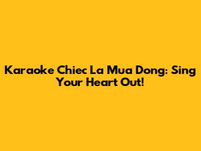 Karaoke "Chiec La Mua Dong": Sing Your Heart Out!