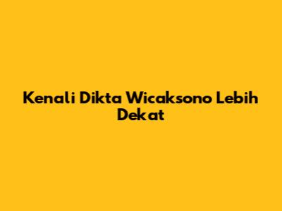 Kenali Dikta Wicaksono Lebih Dekat