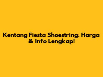 Kentang Fiesta Shoestring: Harga & Info Lengkap!