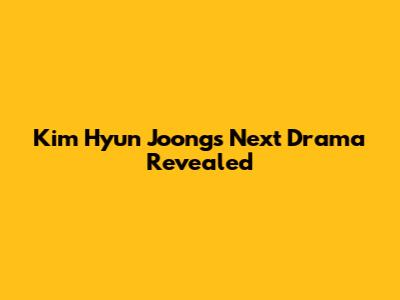 Kim Hyun Joong's Next Drama Revealed