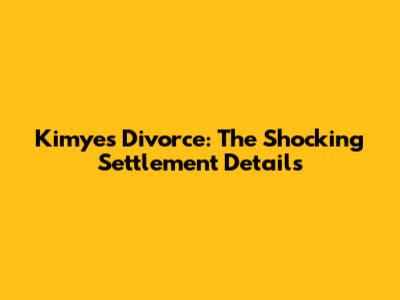 Kimye's Divorce: The Shocking Settlement Details