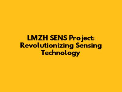 LMZH SENS Project: Revolutionizing Sensing Technology