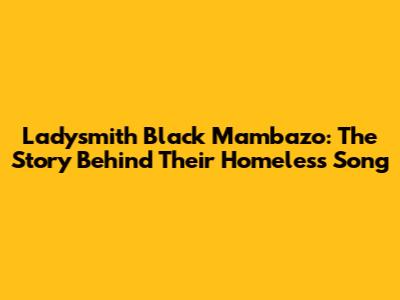 Ladysmith Black Mambazo: The Story Behind Their Homeless Song