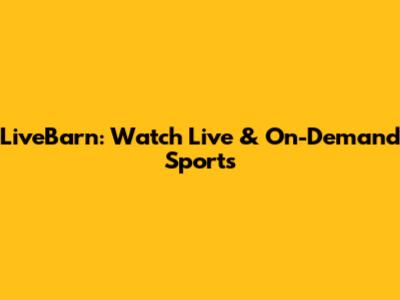 LiveBarn: Watch Live & On-Demand Sports
