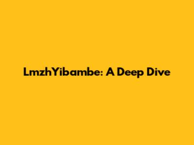 LmzhYibambe: A Deep Dive