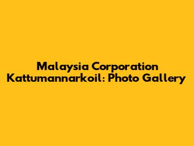 Malaysia Corporation Kattumannarkoil: Photo Gallery