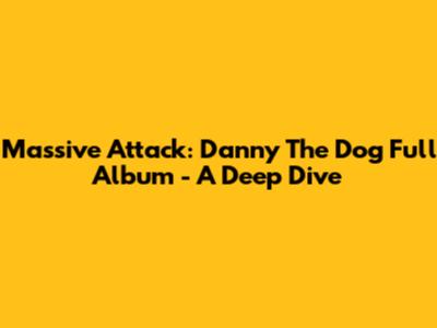 Massive Attack: Danny The Dog Full Album - A Deep Dive