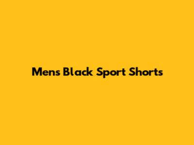 Men's Black Sport Shorts