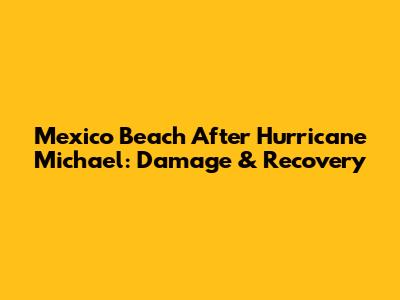 Mexico Beach After Hurricane Michael: Damage & Recovery