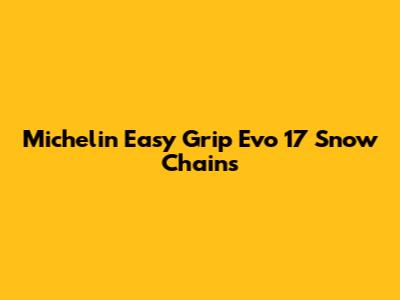 Michelin Easy Grip Evo 17 Snow Chains