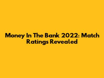 Money In The Bank 2022: Match Ratings Revealed