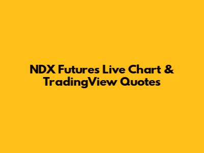 NDX Futures Live Chart & TradingView Quotes