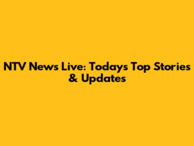 NTV News Live: Today's Top Stories & Updates